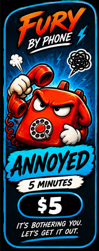 Annoyed — 5 minutes, $5